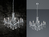 LED Kronleuchter Lüster Silber mit Kristallbehang, 8-flammig Ø 68cm