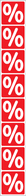 Aktionsaufkleber / Rabattauszeichnung / Aufkleber „Prozentzeichen-Banderole“, senkrecht