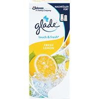 Glade OneTouch & Fresh Lemon Nachfüll-Minispray (12 Stück) Bringt frischen Duft ins Bad & andere Räume 12 Stück