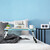 Relaxdays Laptoptisch für Couch, klappbar, Tablethalter, Getränkehalter, Betttisch, HxBxT 26 x 63 x 40 cm, hellblau/weiß