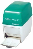 Spender für Zellstofftupfer Askina Brauncel ohne Inhalt