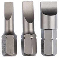 Bosch 2607001750 Schrauberbit-Set Extra-Hart (S), 3-teilig, 25 mm, S0,6x4,5, S0,