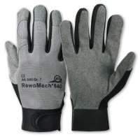 KCL 640 RewoMech® Größe 7 Lederersatzhandschuh, grau mechanischer Schutzhandschu