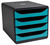EXACOMPTA Schubladenbox SKANDI A4+ 31034D Big Box, 4 Schubl., blau