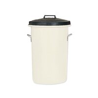 Heavy Duty Coloured Dustbin 85 Litre White (2 handles on base and 1 on lid for e