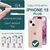 Hybrid Hülle für iPhone 15 Plus Frosted Case Schutz Rand Handyhülle Handy Tasche Rosa