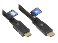Anschlusskabel HDMI® 2.0, 4K / UHD @60Hz, AKTIV (Redmere Chipsatz), vergoldete Stecker und Kupferkon