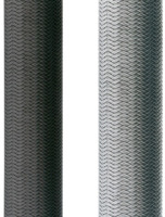 Kunststoff-Geflechtschlauch, Innen Ø 25 mm, Bereich 28-38 mm, grau, halogenfrei,