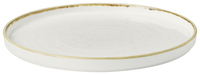 Teller rund Stonecast Barley White mit erhöhtem Rand; 21x2 cm (ØxH); weiß/braun;