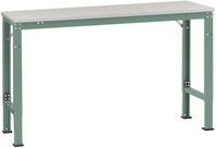Manuflex AU8031.0001 Munka kiegészítő asztal az UNIVERSAL special melamin tetejével, szélesség nagysága = 1250 x 800 x 722-1022 mm Szürke, Zöld