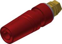 Biztonsági labor alj alj, beépíthető, függőleges, tű átmérő: 4 mm Piros SKS Hirschmann SAB 2600 G M4 Au 1 db