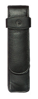 Schreibgeräte-Etui TG21, 35 x 20 x 130 mm, Rindnappa-Leder, schwarz