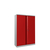 Phoenix Aktenschrank SCL1491GRK aus Stahl mit 2 Türen und 3 Regalen, grauer Korpus und rote Türen mit Schlüsselschloss