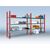Wide span shelving, coloured