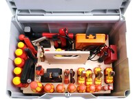 Cut360 Werkzeugkiste | Werkzeug-Systainer³ M 337 lichtgrau + passenden Einsatz für Installateure | Box aus stabilem ABS-Kunststoff