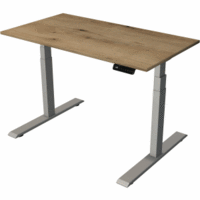 Steh-/Sitztisch SmartOffice elektrisch Fuß silber 120x65x63-127cm eiche
