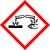 GHS-Kennzeichen GHS 05 - Reagenzglas und Hand - Gefahrensymbol 15 x 15 mm, Polyethylen permanent, 1.000 Gefahrstoffaufkleber weiß