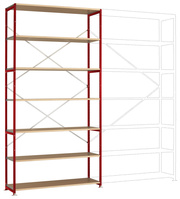 Großfach-Steckregal Grundregal mit 7 Holzverbundböden, HxBxT = 3000 x 1530 x 500 mm | RPK1642.3003