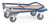 fetra® Klappwagen, Ladefläche 900 x 600 mm, 250 kg Tragkraft, Schiebebügel klappbar