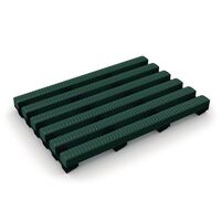 Heronrib® anti-microbial wet area slip resistant matting - Green, 10m x 1m roll