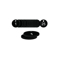 38mm Traffolyte valve marking tags - Black (1 to 25)