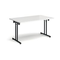 Folding rectangular meeting room tables