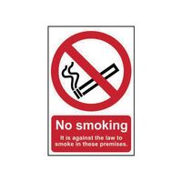 No smoking it is against the law prohibition signs