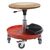 Industrial work stools - Wood moulded seat, adjustment 310-380mm and plastic base with parts