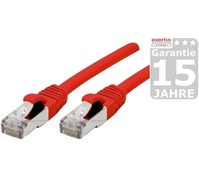 Patchkabel Cat. 6A, S/FTP (PiMF), halogenfrei, mit Rastnasenschutz, rot, 1,5 m