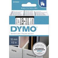 DYMO feliratozószalag D1, 12mm, átlátszó/fekete, S0720500