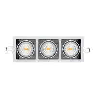 LED Downlight MINI KARDAN E3 BIO, eckig, 3-flammig, 38°, 3x 7W, 3000K, IP40, titan matt