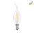 LED Filament Windstoß-Kerzenform C35T, E14, 4W 2700K 400lm, klar