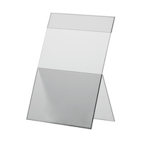 Support de table / Porte-carte de menu / Support en PVC rigide | 0,9 mm transparent antireflet A5 portrait