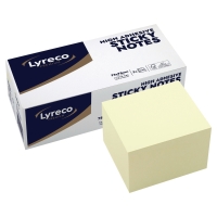 Lyreco Premium extra tapadó kockatomb, 75 x 75 mm, sárga, 2 tomb/450 lap
