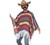 Poncho Mexicano multicolor deluxe para adulto T.Universal