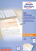 Überweisung/Zahlschein, PC-Druckerformular, A4, 200 Blatt