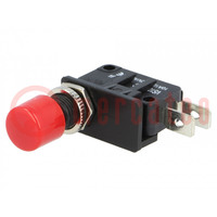 Switch: push-button; Pos: 2; SPDT; 10A/250VDC; ON-(ON); Ø: 13mm