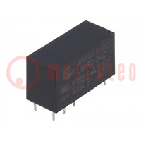 Relay: electromagnetic; DPDT; Ucoil: 24VDC; Icontacts max: 5A; PCB