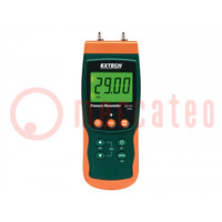 Datalogger; drukverschil; Display: LCD; Drukmeetber: 1÷2000mbar