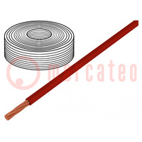 Cordon; LifY; 1x50mm2; corde; Cu; PVC; rouge; 450V,750V; -15÷80°C