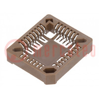 Socket: integrated circuits; PLCC32; phosphor bronze; tinned; 1A