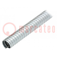 Protective tube; Size: 13; galvanised steel; natural; -55÷300°C