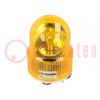 Signaller: lighting; rotating light; amber; S125; 24VDC; IP44; ABS