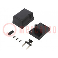 Enclosure: for power supplies; X: 52mm; Y: 70mm; Z: 47mm; ABS; black