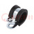 Fixing clamp; ØBundle : 13mm; W: 12mm; steel; Cover material: EPDM