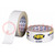 Tape: duct; W: 48mm; L: 25m; Thk: 0.3mm; white; natural rubber; 12%
