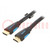 Kábel; HDMI 2.0; HDMI dugó,kétoldalas; PVC; 1,5m; fekete; 30AWG