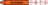 Rohrmarkierer mit Gefahrenpiktogramm - Acrylsäure, Orange, 3.7 x 35.5 cm, Rot