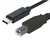 Cablenet 1m USB 3.1c - USB 2.0 Type B Male Black Cable