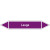 Rohrleitungskennz/Pfeilschild Gruppe7 Laugen(violett),selbstkl. Folie,22,3x3,7cm Version: P7055 DIN 2403 - Lauge P7055